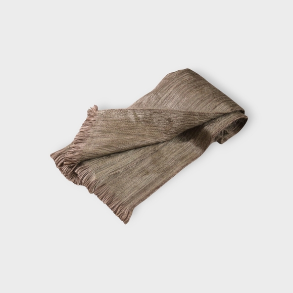 Alpaca Wool Scarf Shupaca Golden Dust Womens Fringed Stripped Heather Soft - Picture 7 of 11